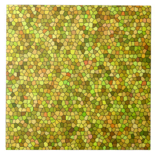 Gelbgrünes Mosaikmuster Fliese
