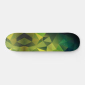 Gelbgrünes Muster, Polygon Skateboard (Horizontal)