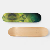Gelbgrünes Muster, Polygon Skateboard (Horizontal)