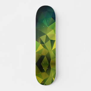 Gelbgrünes Muster, Polygon Skateboard