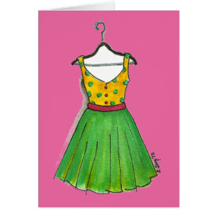 Gelbgrünes Polka-Punkt-Kleid für den Abschlussball