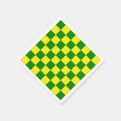 Gelbgrünes Schachbrettmuster für Karos Serviette (Ecke)