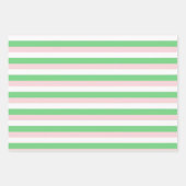 Gelbgrünes Vertikalstreifenmuster Geschenkpapier Set (Vorderseite 2)