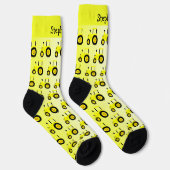Gelbgut Traktor Design Personalisiert Socken (Rechts)