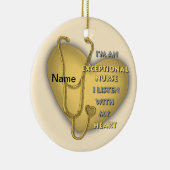 Gelbherzkrankenschwester Keramik Ornament (Rechts)