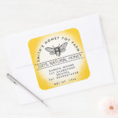 Gelbhonigsaft Quadratischer Aufkleber (Umschlag)