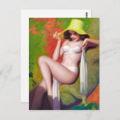 Gelbhut-Button nach oben Postkarte (Vorne/Hinten)