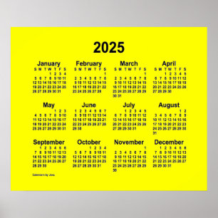 Gelbkalender 2025 von Janz Print Poster