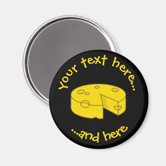 Gelbkäse Magnet (Vorderseite/Rückseite)