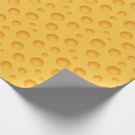Gelbkäse-Muster Geschenkpapier (Ecke)