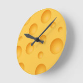 Gelbkäse-Muster Runde Wanduhr (Winkel)