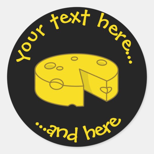 Gelbkäse Runder Aufkleber (Vorderseite)