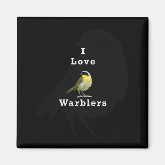 Gelbkehl-Waldsänger ”i Love Warblers” Prem Magnet (Vorne)
