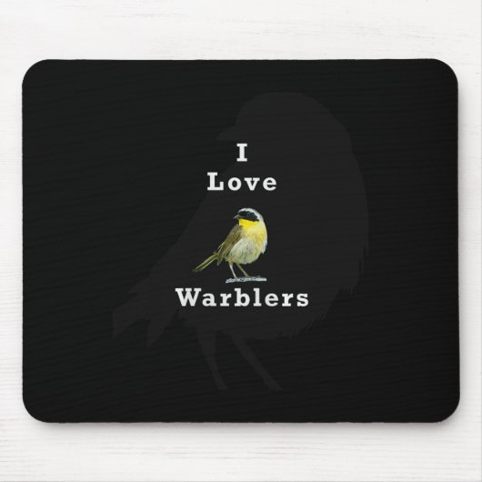 Gelbkehl-Waldsänger ”Ich liebe Waldsänger” Prem Mousepad (Vorne)