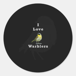 Gelbkehl-Waldsänger „Ich liebe Waldsänger“ Prem Runder Aufkleber
