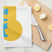 Gelbknochen personalisierter Hund Küchentuch (Viertel Falte)