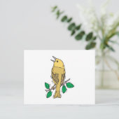 Gelbkopfvogel Postkarte (Stehend Vorderseite)