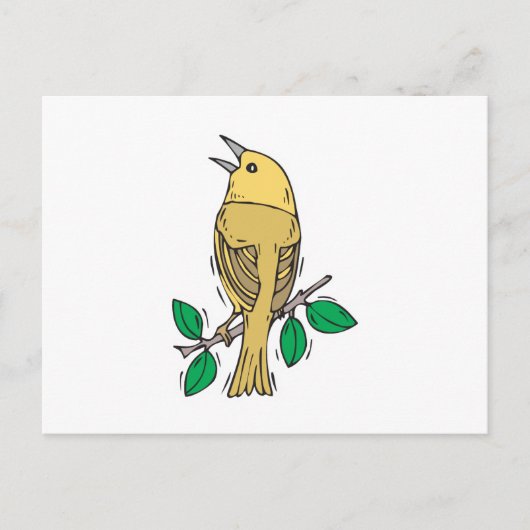 Gelbkopfvogel Postkarte (Vorderseite)