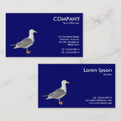 Gelbkörniger Möwe - Deep Navy Visitenkarte (Vorne/Hinten)