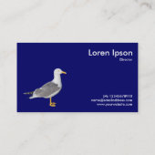 Gelbkörniger Möwe - Deep Navy Visitenkarte (Rückseite)