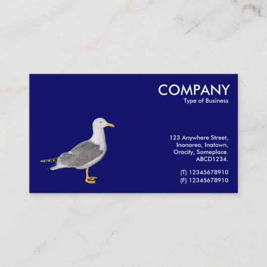 Gelbkörniger Möwe - Deep Navy Visitenkarte (Vorderseite)