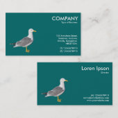 Gelbkörniger Möwe - Moosgrün Visitenkarte (Vorne/Hinten)