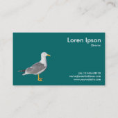 Gelbkörniger Möwe - Moosgrün Visitenkarte (Rückseite)