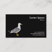 Gelbkörniger Möwe - Schwarz Visitenkarte (Rückseite)