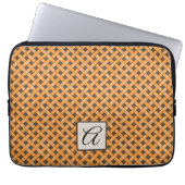 Gelbkörniger Rattan auf Kundenbindung mit Monogram Laptopschutzhülle (Vorderseite)