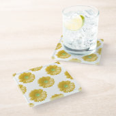 Gelbkraut Glasuntersetzer (Schrägansicht)