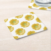 Gelbkraut Rechteckiger Pappuntersetzer (angewinkelt)