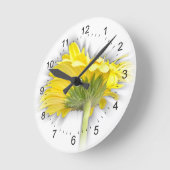 Gelbkraut Runde Wanduhr (Winkel)