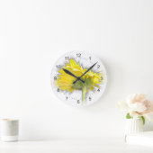 Gelbkraut Runde Wanduhr (Zuhause)