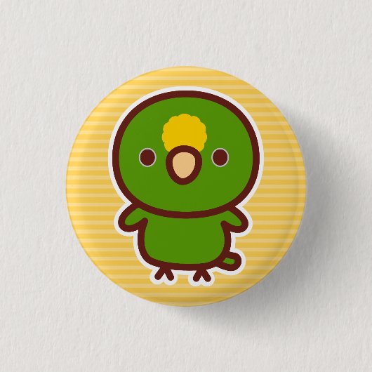 Gelbkronenamazone Button (Vorderseite)