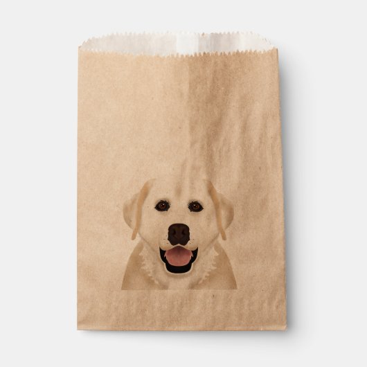Gelblabrador Retriever Cartoon Geschenktütchen (Vorderseite)