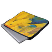 GELBLAU UND ROTE VÖGEL DER PARADISISCHEN BLUME LAPTOPSCHUTZHÜLLE (Vorne Knopf)