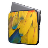 GELBLAU UND ROTE VÖGEL DER PARADISISCHEN BLUME LAPTOPSCHUTZHÜLLE (Vorderseite Links)