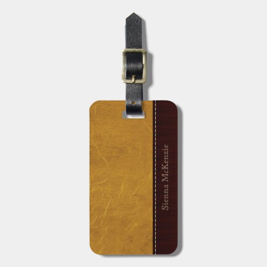 GelblederLook Gepäckanhänger (Vorderseite vertikal)