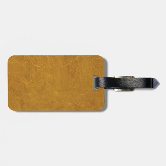 GelblederLook Gepäckanhänger (Rückseite horizontal)