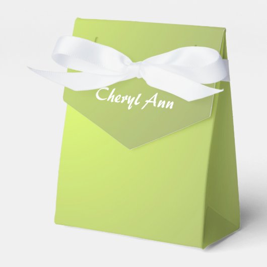 Gelbleuchte Geschenkschachtel (Vorderseite)