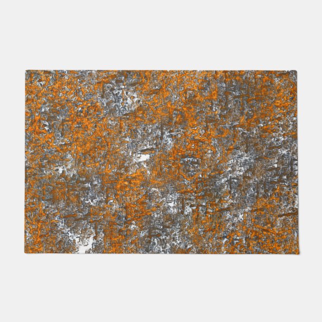 Gelblich mit goldfarbener Orange über weißgrau Fußmatte (Vorderseite)