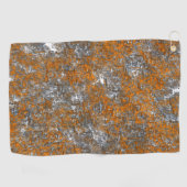 Gelblich mit goldfarbener Orange über weißgrau Golfhandtuch (Horizontal)