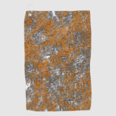 Gelblich mit goldfarbener Orange über weißgrau Golfhandtuch (Vorderseite)