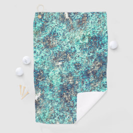 Gelblich mit goldfarbener Orange über weißgrau Golfhandtuch