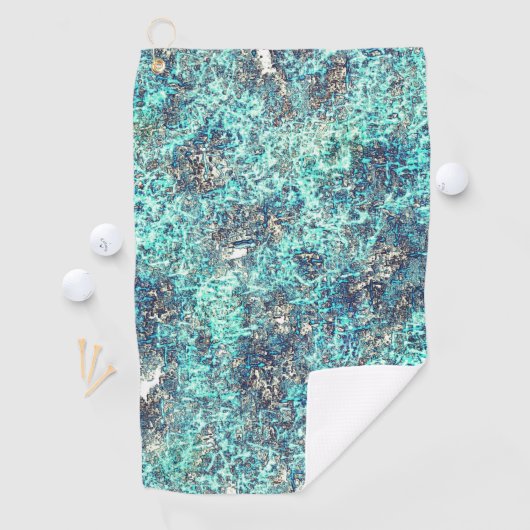 Gelblich mit goldfarbener Orange über weißgrau Golfhandtuch (Insitu)