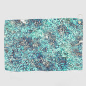 Gelblich mit goldfarbener Orange über weißgrau Golfhandtuch (Horizontal)