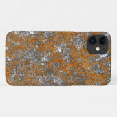 Gelblich-orange auf weißlich-grauem Kratzer Case-Mate iPhone Hülle (Rückseite (Horizontal))