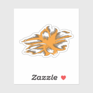 gelblich-orange, orange-gelb dekorativ aufkleber