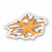 gelblich-orange, orange-gelb dekorativ aufkleber (Vorderseite)