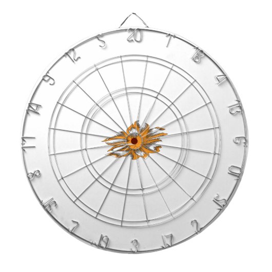 gelblich-orange, orange-gelb dekorativ dartscheibe (vorne)